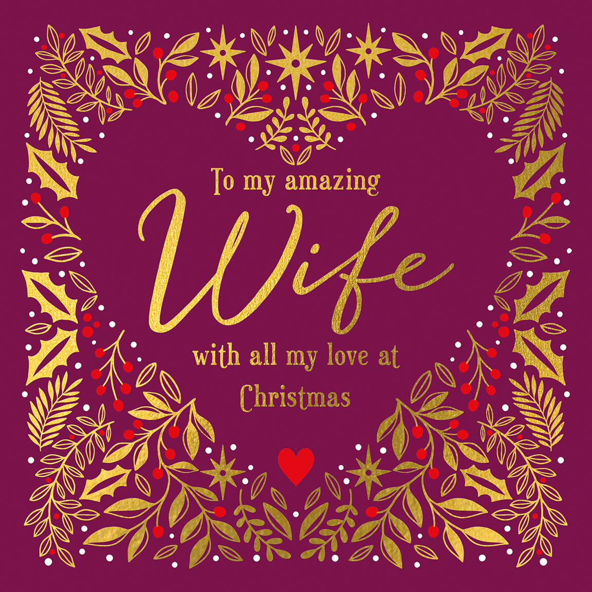 amazing wife single christmas card | charity cards and gifts